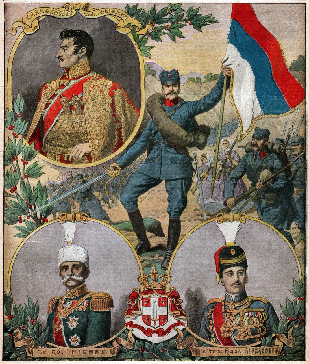 Serbiska nationella hjältar. Serbiska nationella hjältar. av Ferdinand Georg Waldmuller