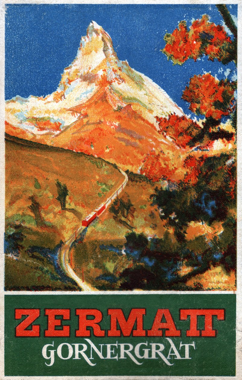 Matterhorn berg. c.1930 (gravyr) av . .