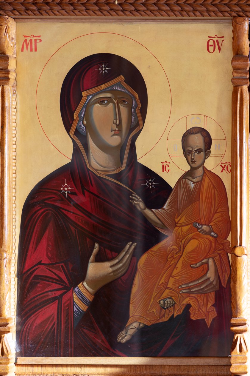 Kloster (Pangarati manastirea). Den gamla kyrkan. Interiör. av . .