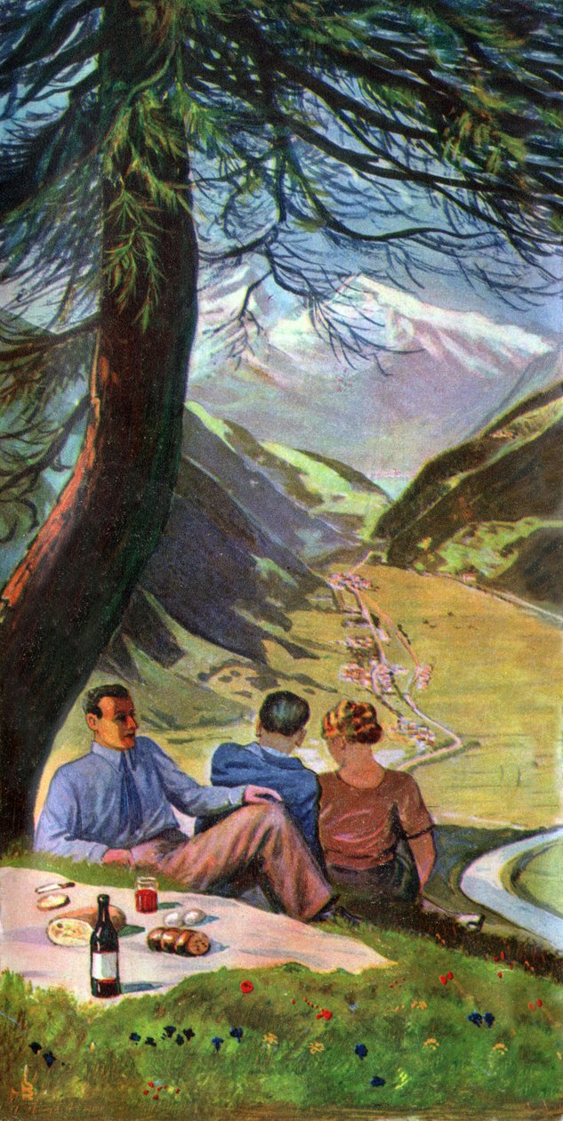 Picknick i Schweiz, ca 1930-1940 av . .