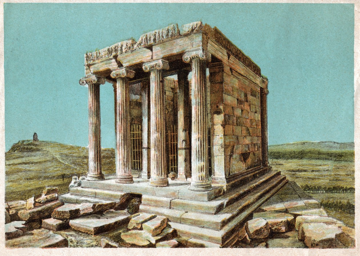 Athena Nikes tempel. cirka 1910 (gravyr) av . .