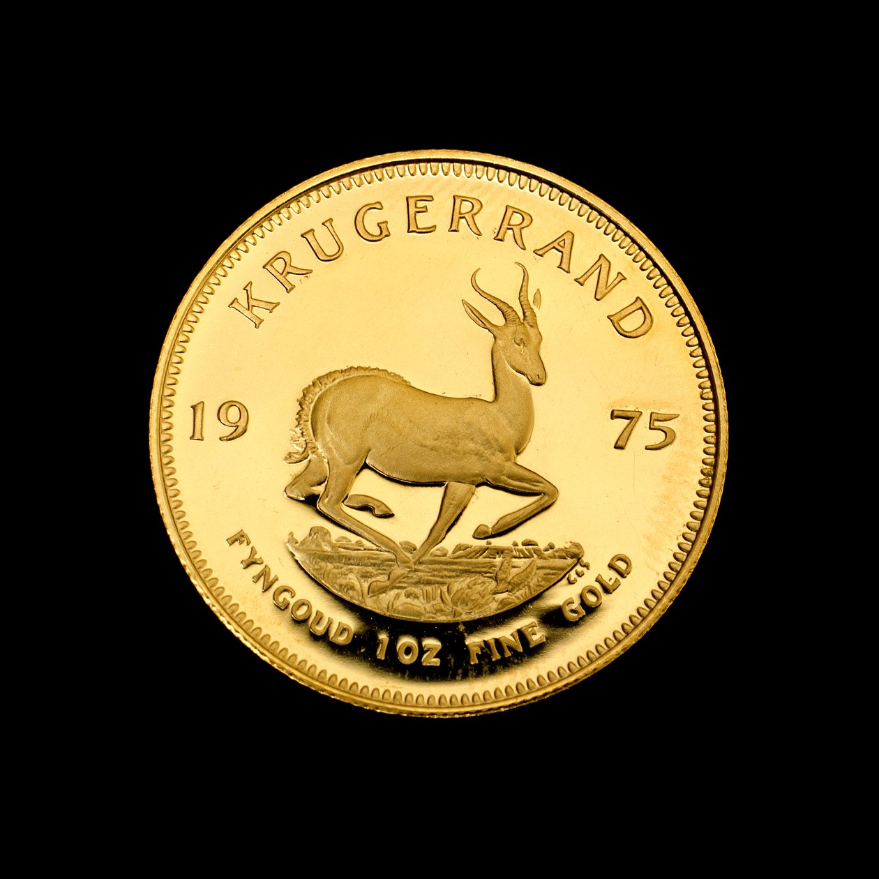 Krugerrand - berömt sydafrikanskt guldmynt av Hippolyte Lalaise Devéria