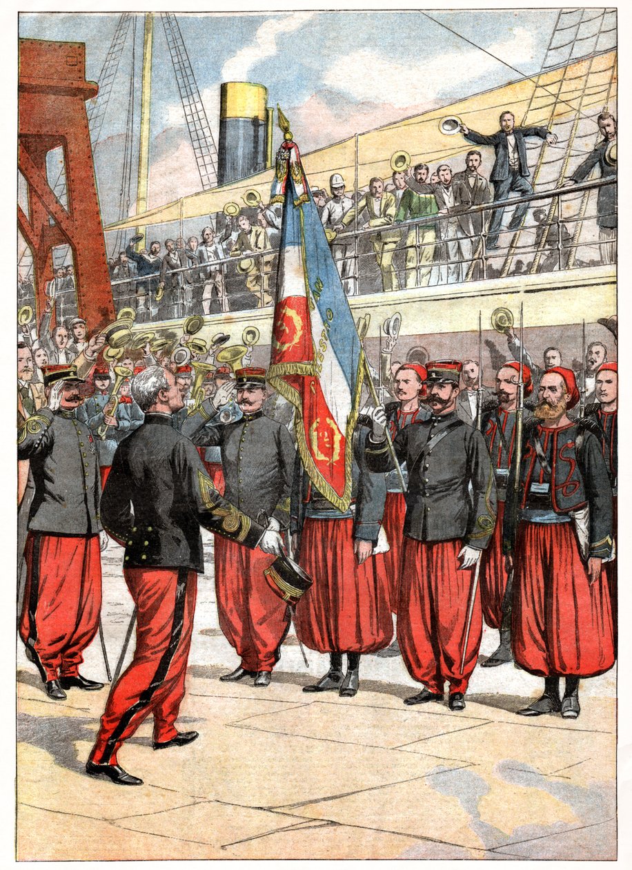Det tredje Zouaves regemente i Marseille av . .