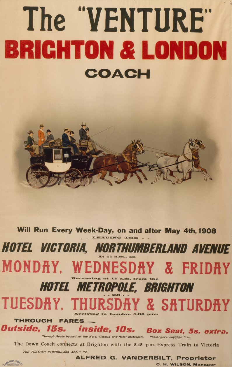 "Venture" Brighton och London Coach av . .