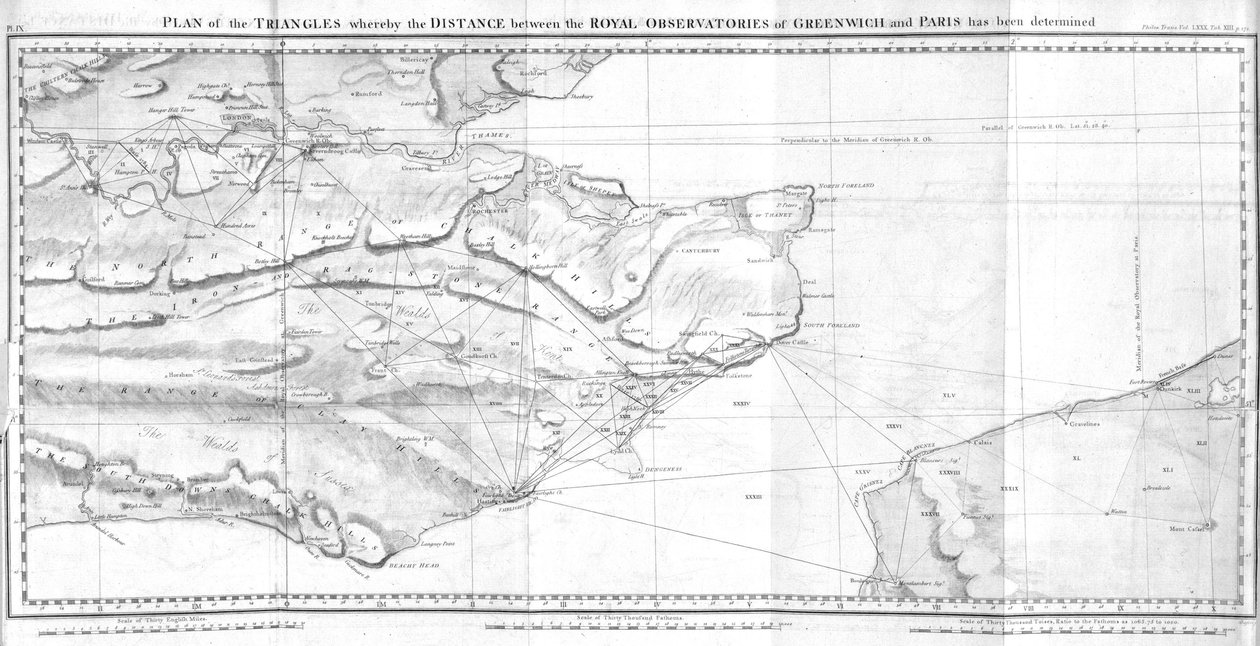 Triangulär plan av Ferdinand Georg Waldmuller