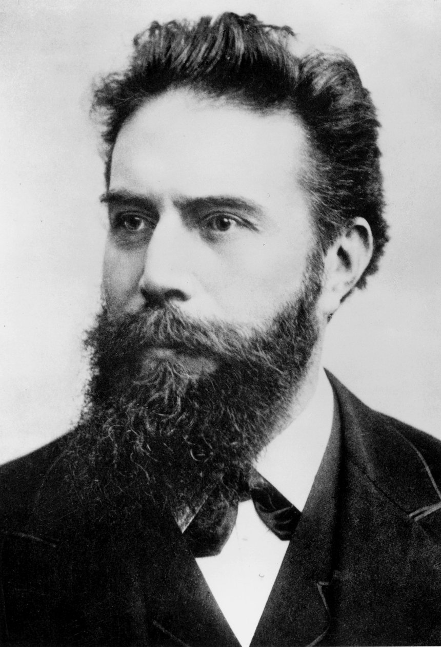 Wilhelm Conrad Röntgen, tysk fysiker, ca 1890 av Ferdinand Georg Waldmuller