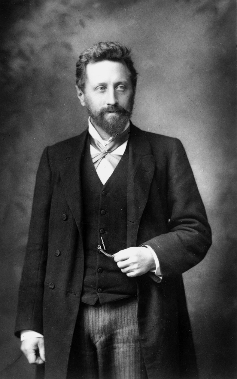 William Ayrton, brittisk ingenjör, ca 1890 av Frederick (attr. to) Barnard