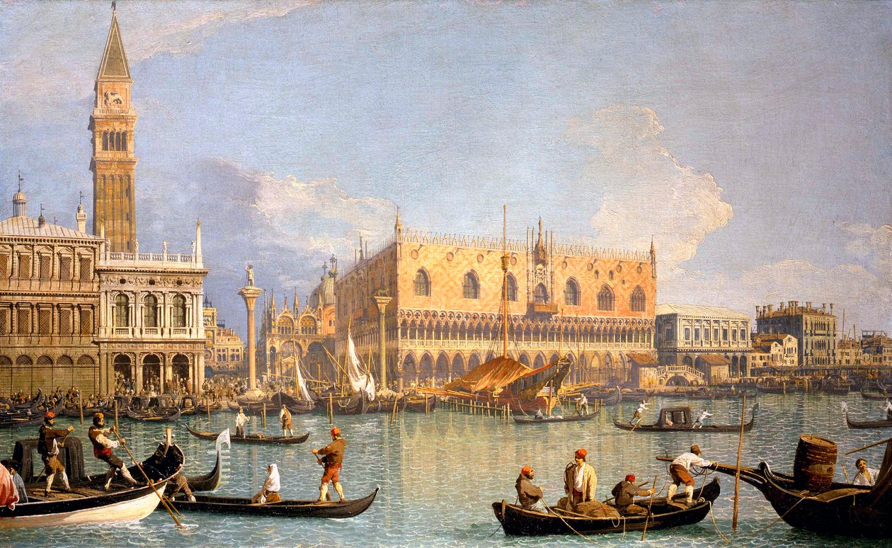 Utsikt över Dogepalatset av Canaletto