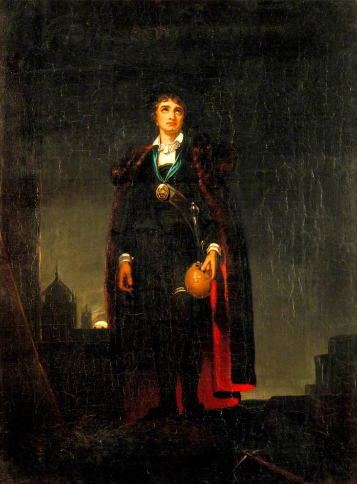 John Philip Kemble as Hamlet in Hamlet by William Shakespeare av after Thomas Lawrence