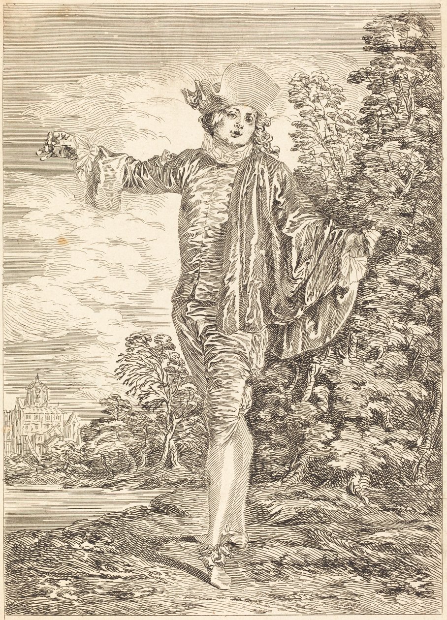 Indifferent (The Indifferent) av after Antoine Watteau