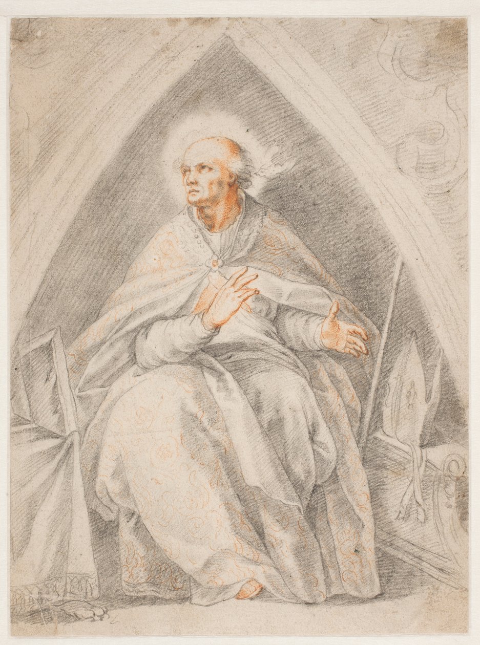 St Gregory sittande av after Cavalier d