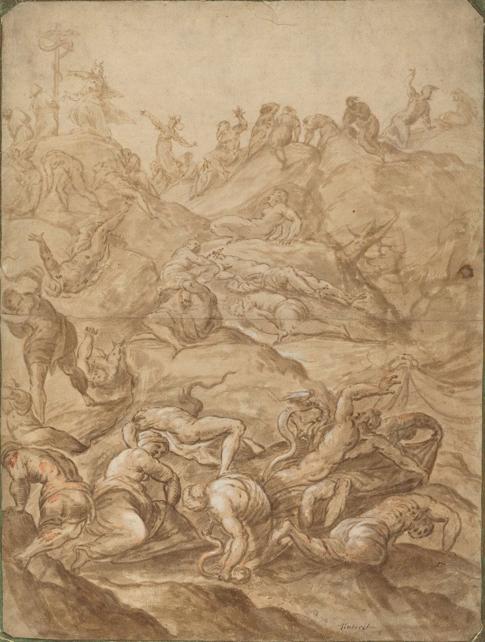Den fräcka ormen av after Jacopo Tintoretto