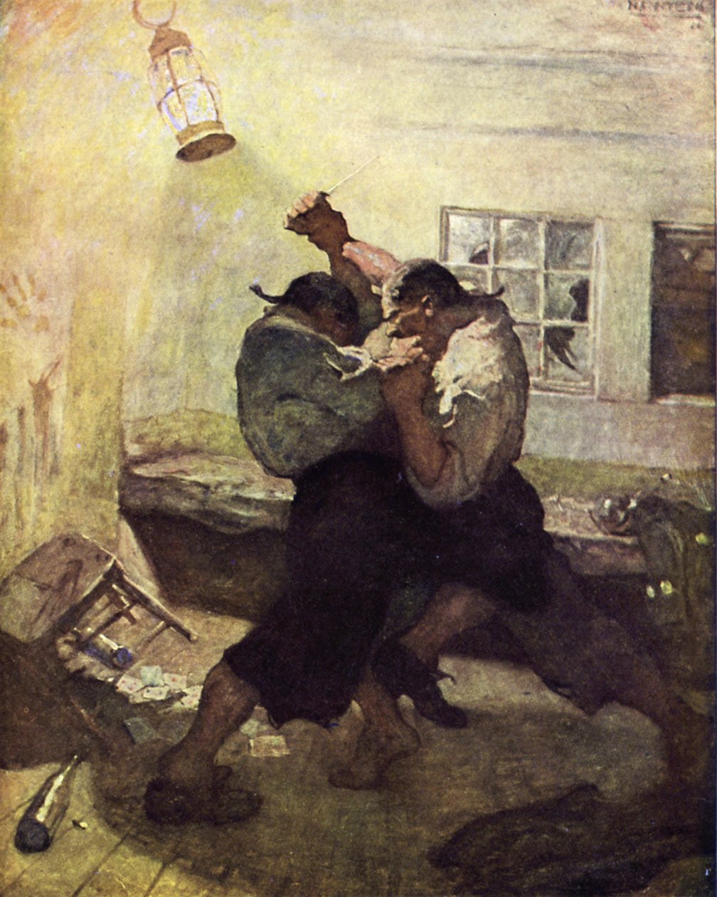 Illustration för Treasure Island av after Newell Convers Wyeth