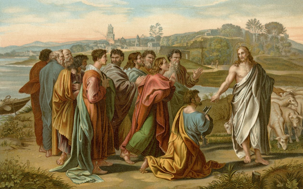 Mata mina lamm av after Raphael