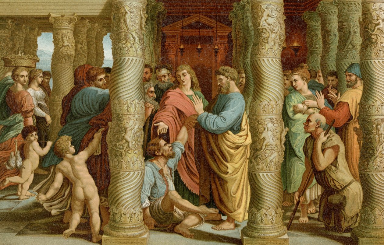 Helande av de lama födda av after Raphael