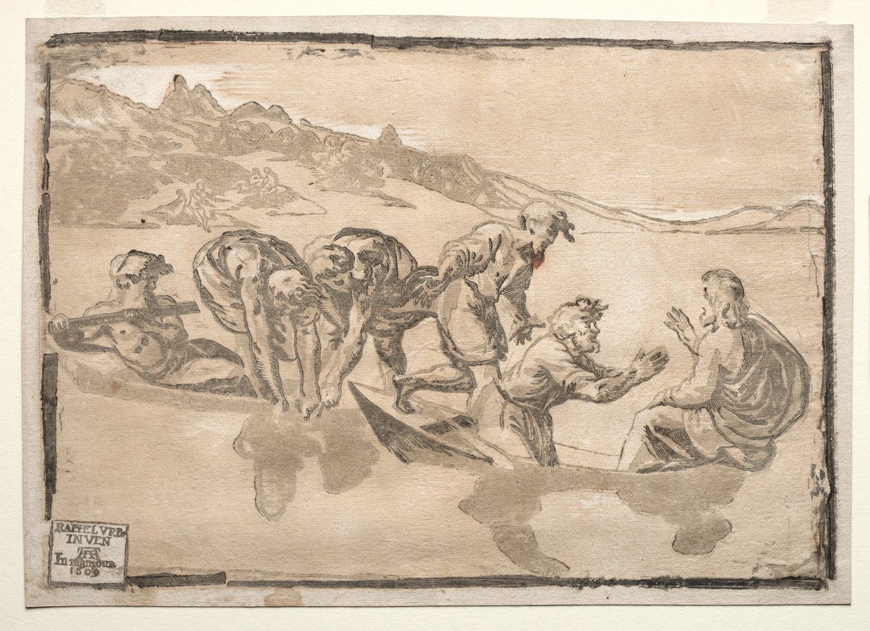 Det mirakulösa draget av fiskar av after Raphael