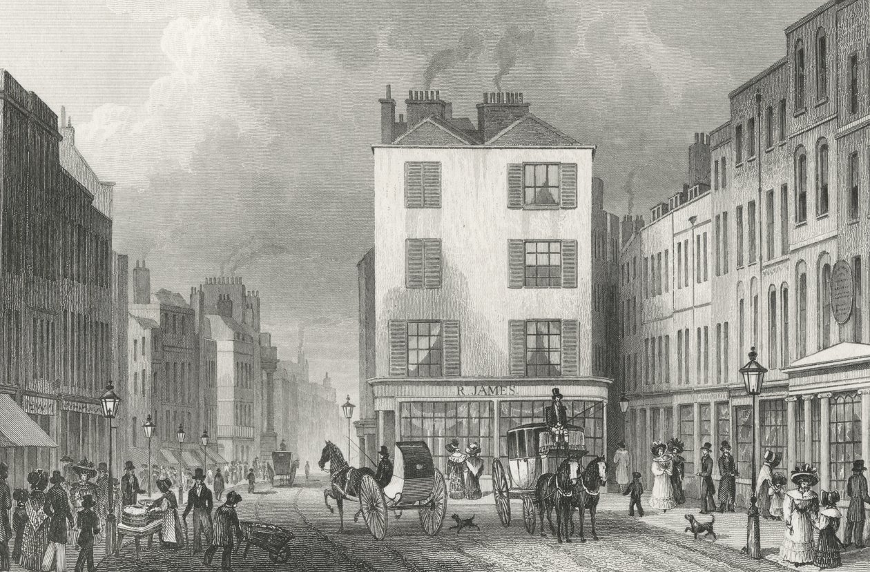 Middle Row Holborn, 1830 av Thomas Hosmer after Shepherd
