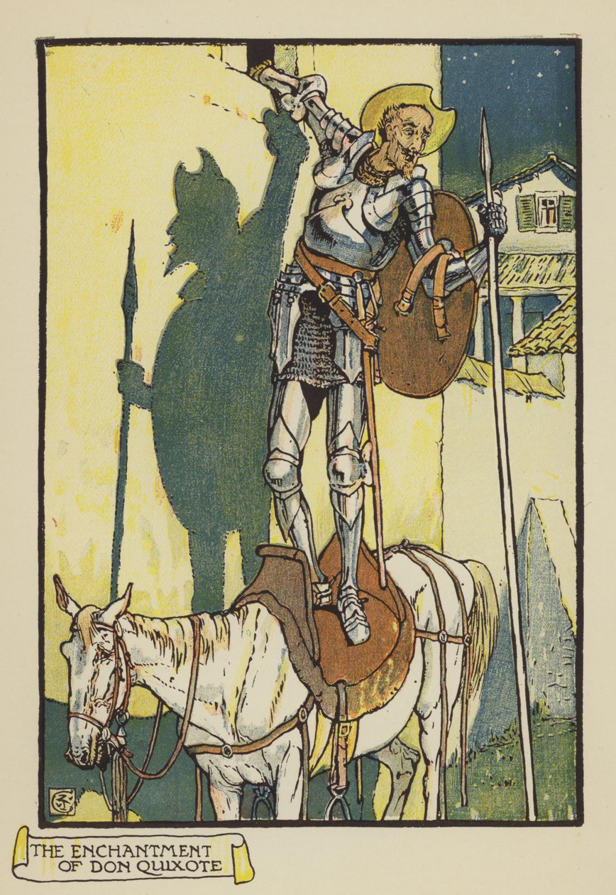 Don Quijotes förtrollning av after Walter Crane