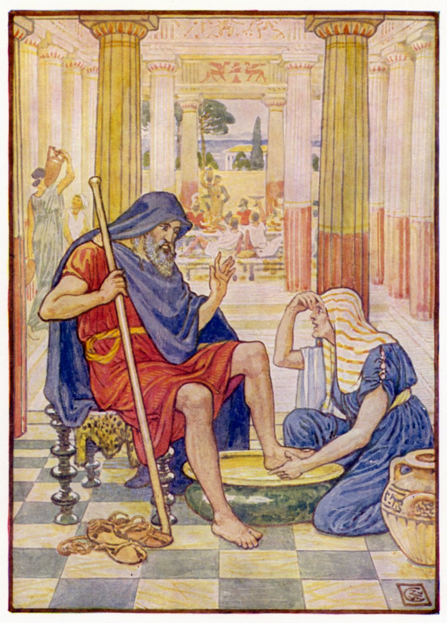 Ja, sannerligen, du är Odysseus av after Walter Crane