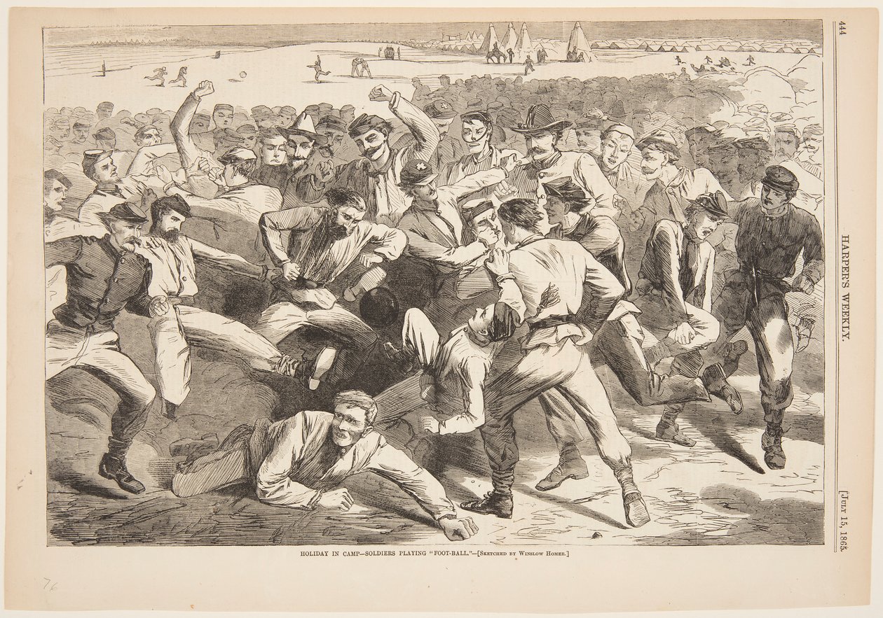 Semester i lägret – Soldater som spelar "fotboll" av after Winslow Homer