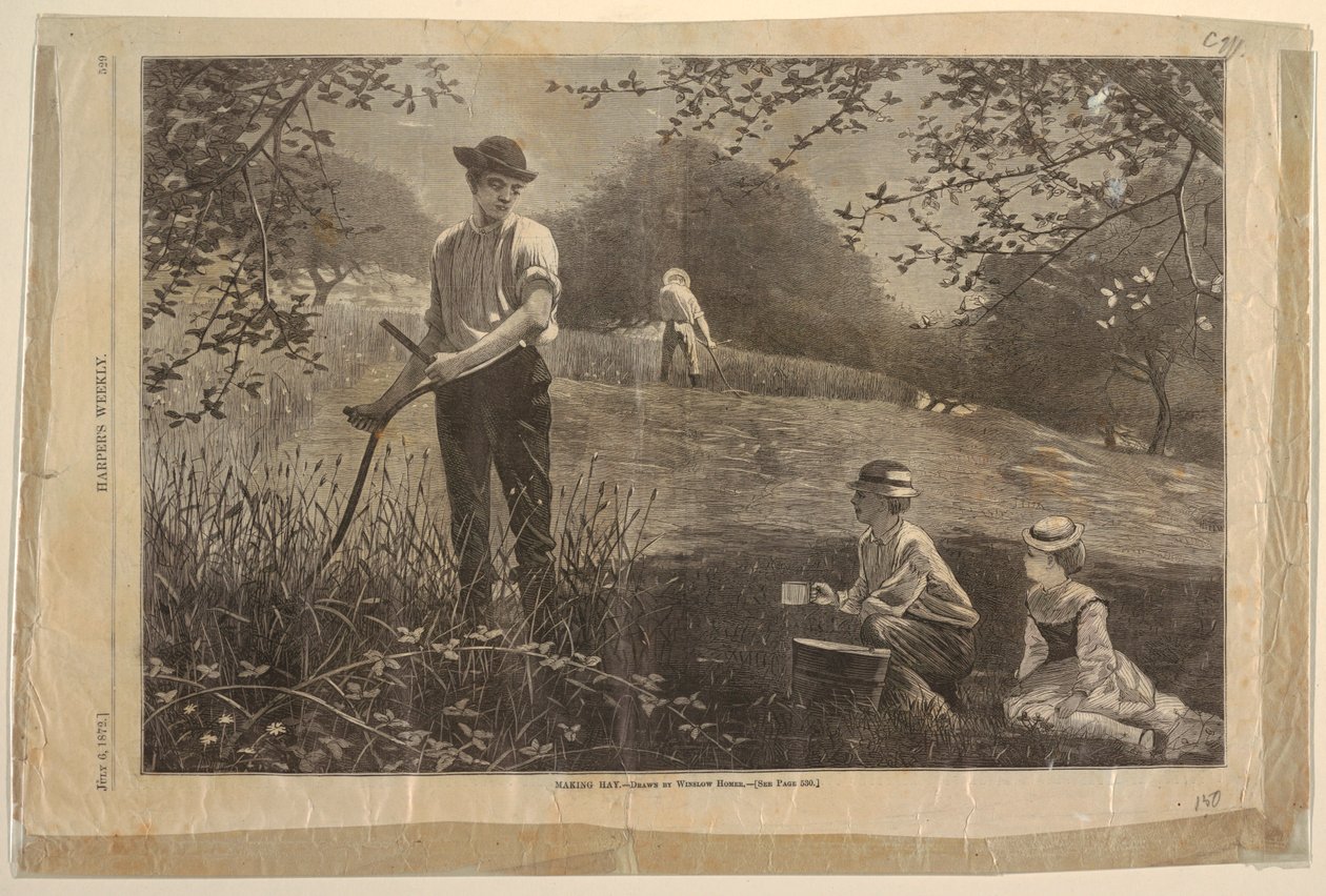 Att göra hö av after Winslow Homer