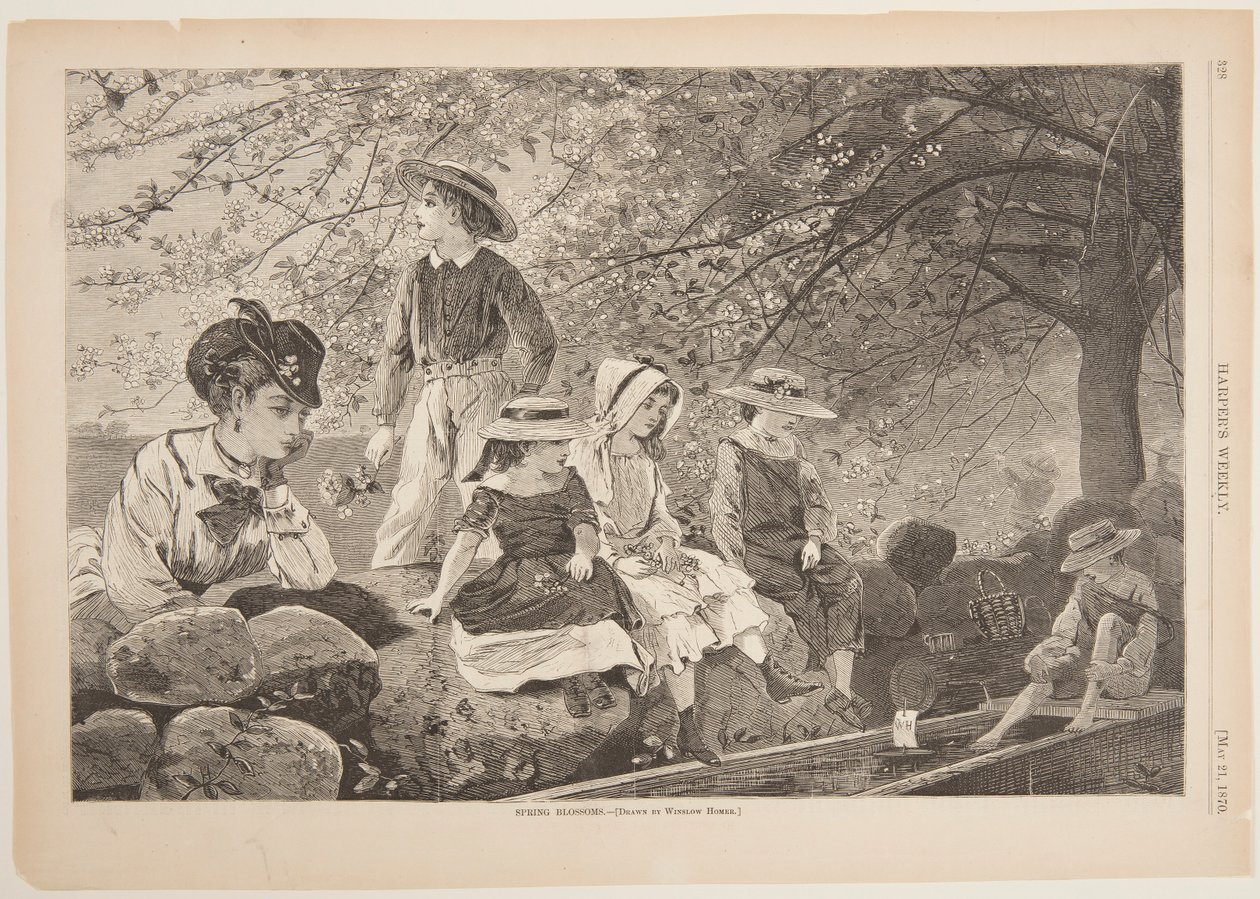 Våren blommar av after Winslow Homer