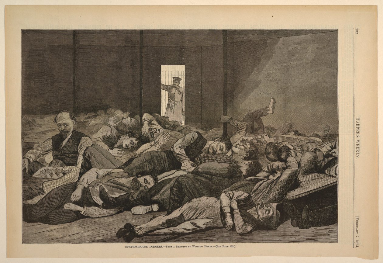 Station-House Lodgers av after Winslow Homer