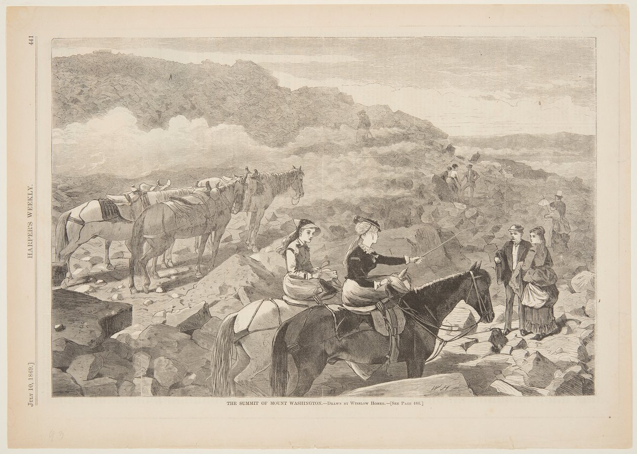 Toppmötet av Mount Washington av after Winslow Homer