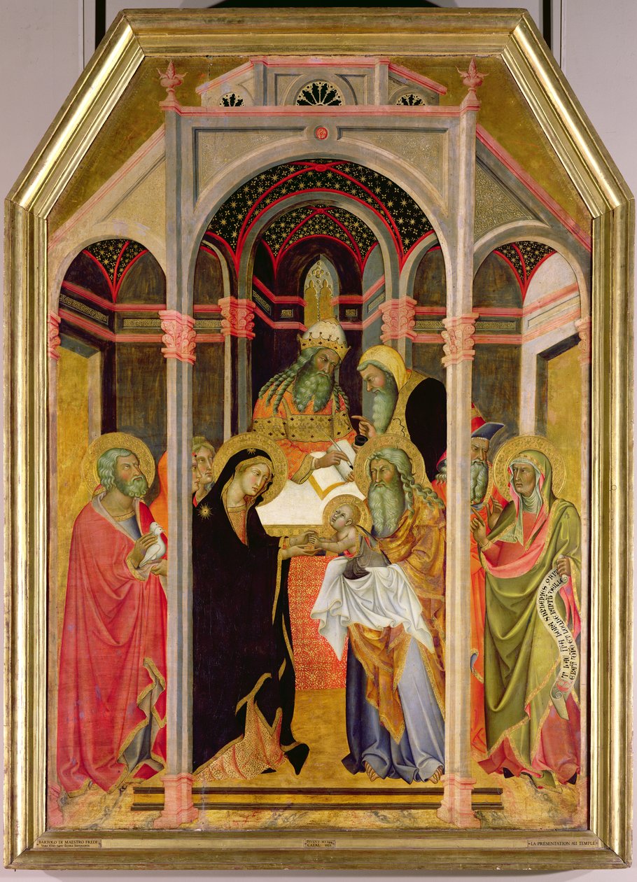 Presentationen i templet av also Manfredi de Battilori Bartolo di Fredi