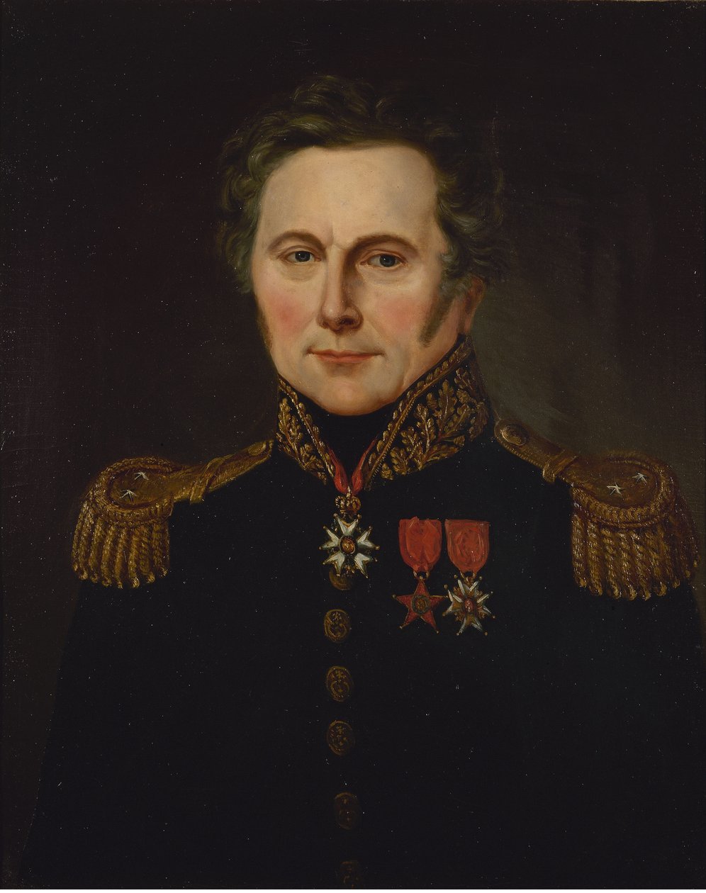 Franska: Portrait du général Louis Hugo (1777-1843) av anonymous 