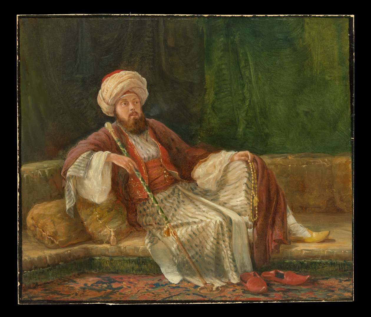 Västerländsk gentleman i orientalisk dräkt av anonymous 