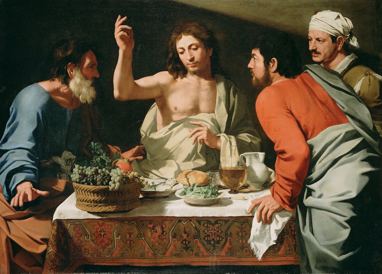 The Supper at Emmaus  av Bartolomeo Cavarozzi