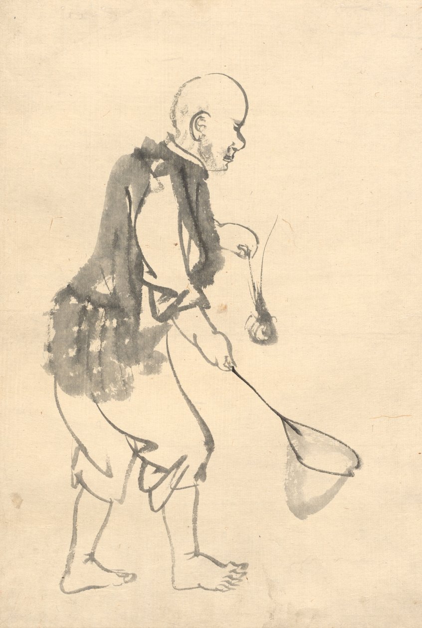 Räkfiskaren av attributed to Kono Bairei