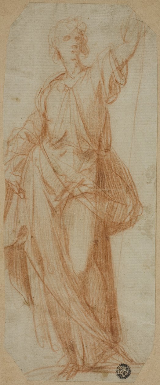 Stående draperad figur av called Cavaliere d