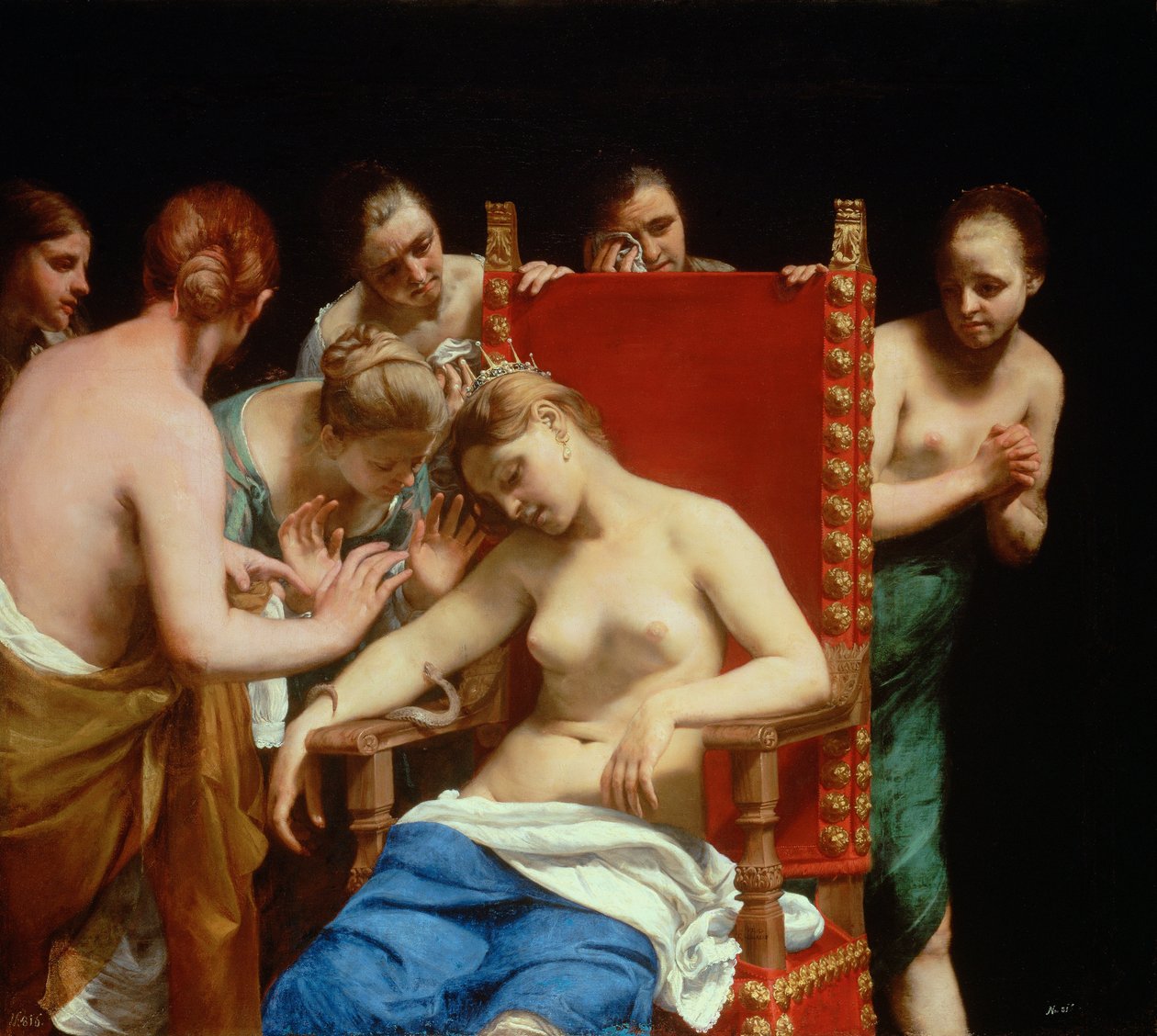 Kleopatras död av called Guido Canlassi Guido Cagnacci