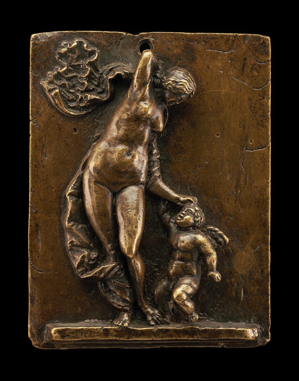 Venus tuktar Amor av called Riccio Andrea Briosco