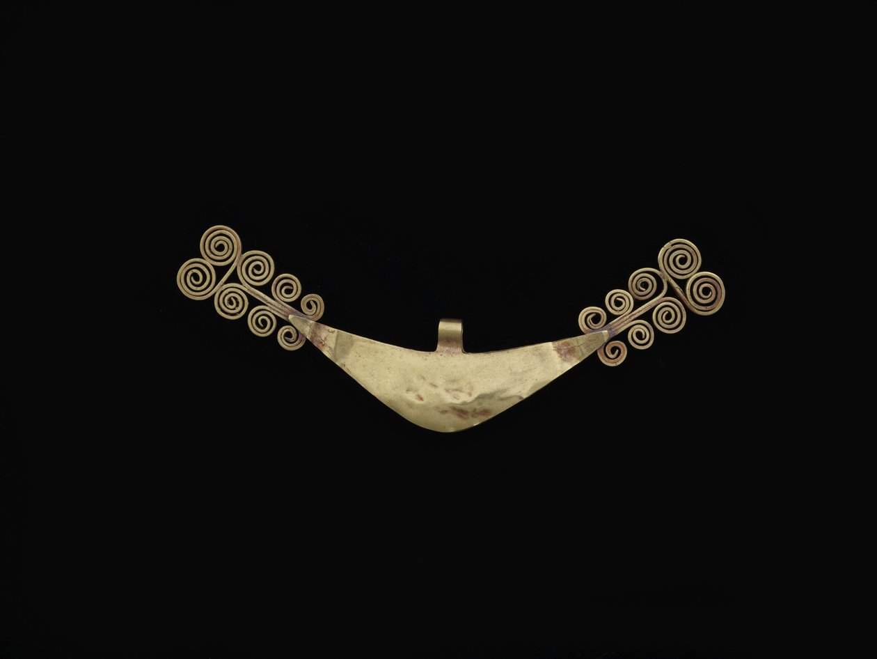 Pincettprydnad av civilization Quimbaya