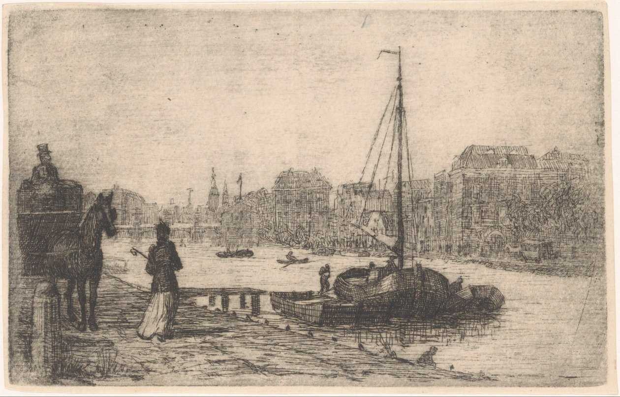 Flod i en stad av de Groot (prentmaker)