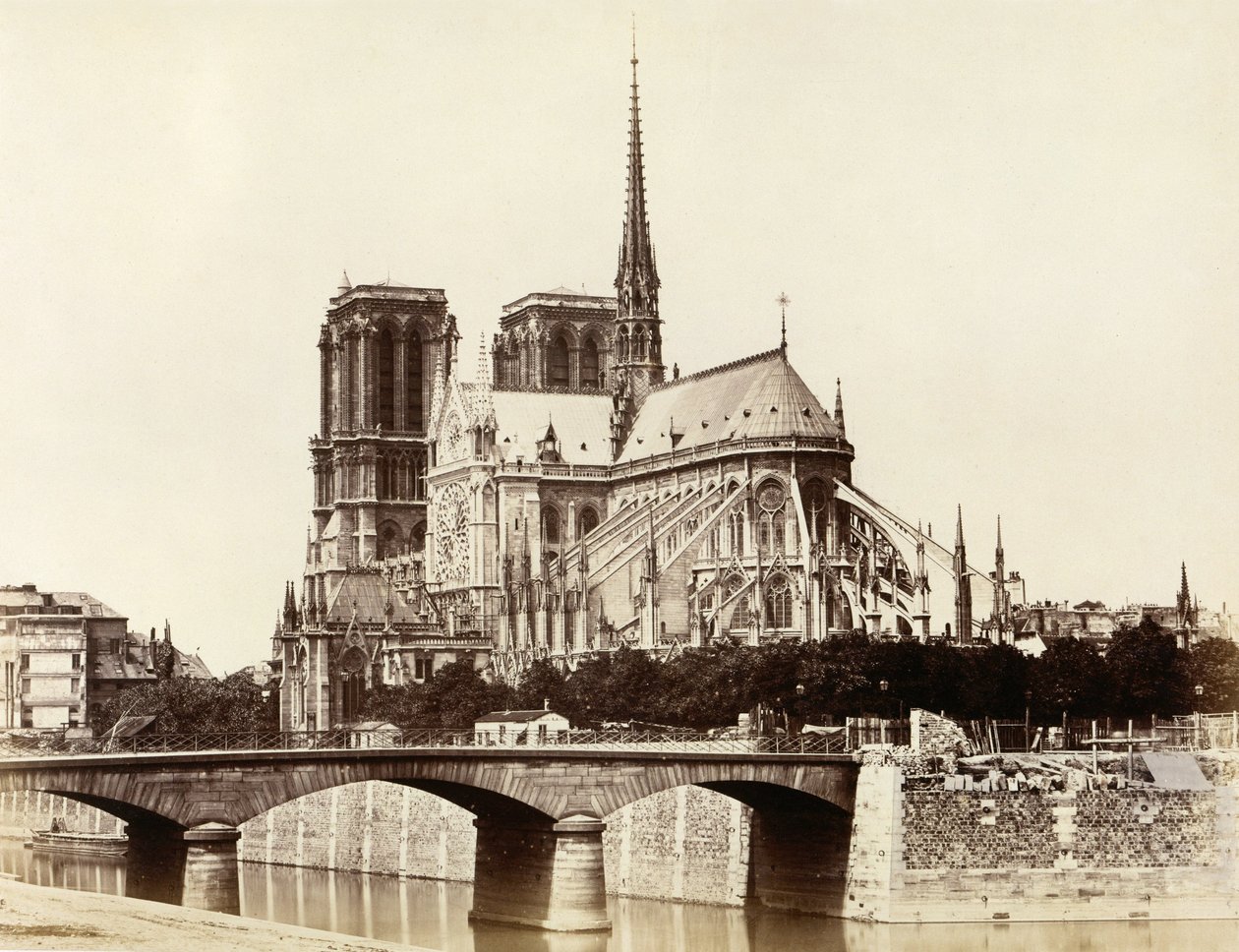 Notre-Dame (Abside) av Edouard Denis Baldus