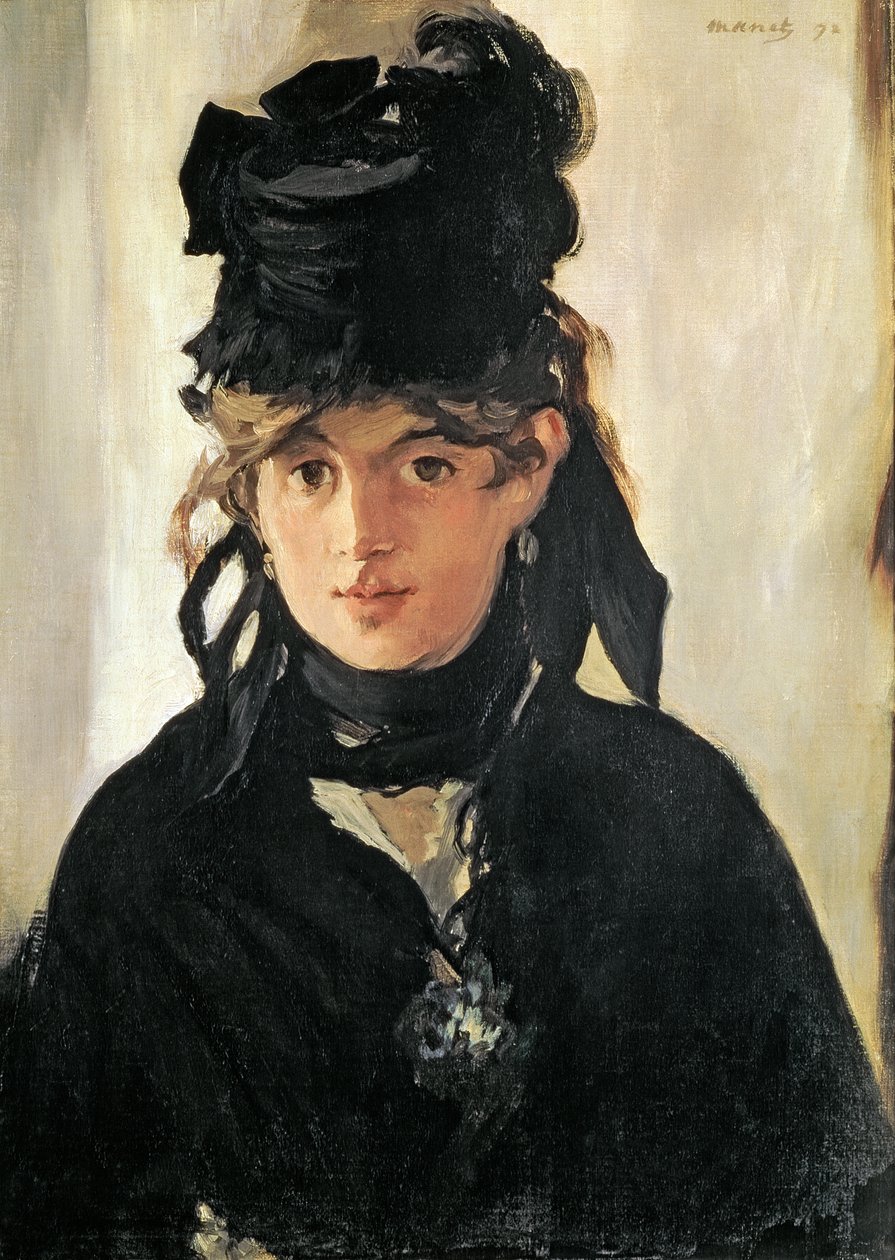 Berthe Morisot med en bukett violer, 1872 av Édouard Manet