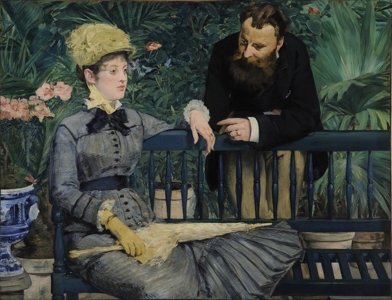 In the Conservatory av Édouard Manet