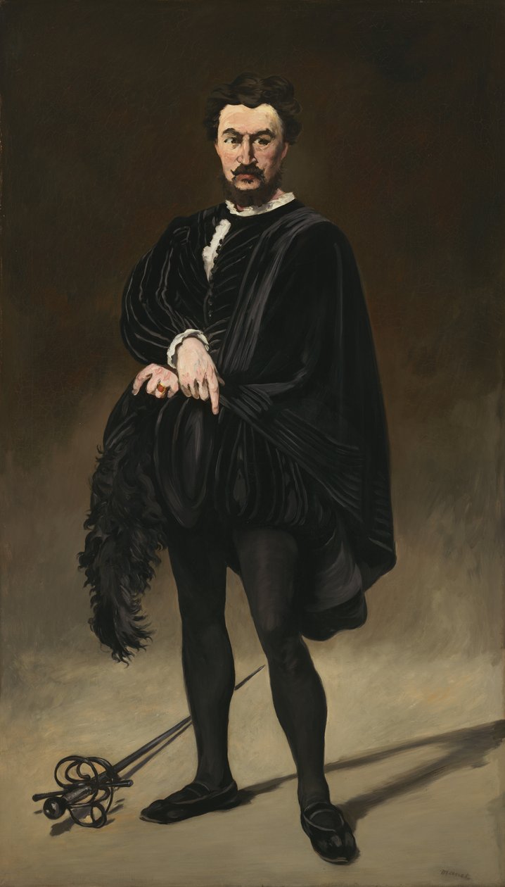 Philibert Rouvière as Hamlet av Édouard Manet