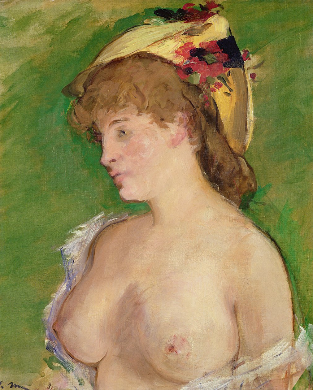 The Blonde with Breasts Bare, 1878 swed av Édouard Manet