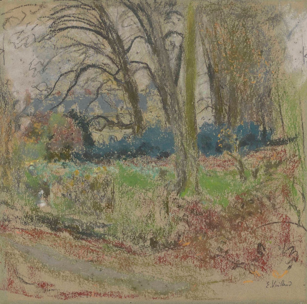 Vinterlandskap i Les Clayes av Edouard Vuillard