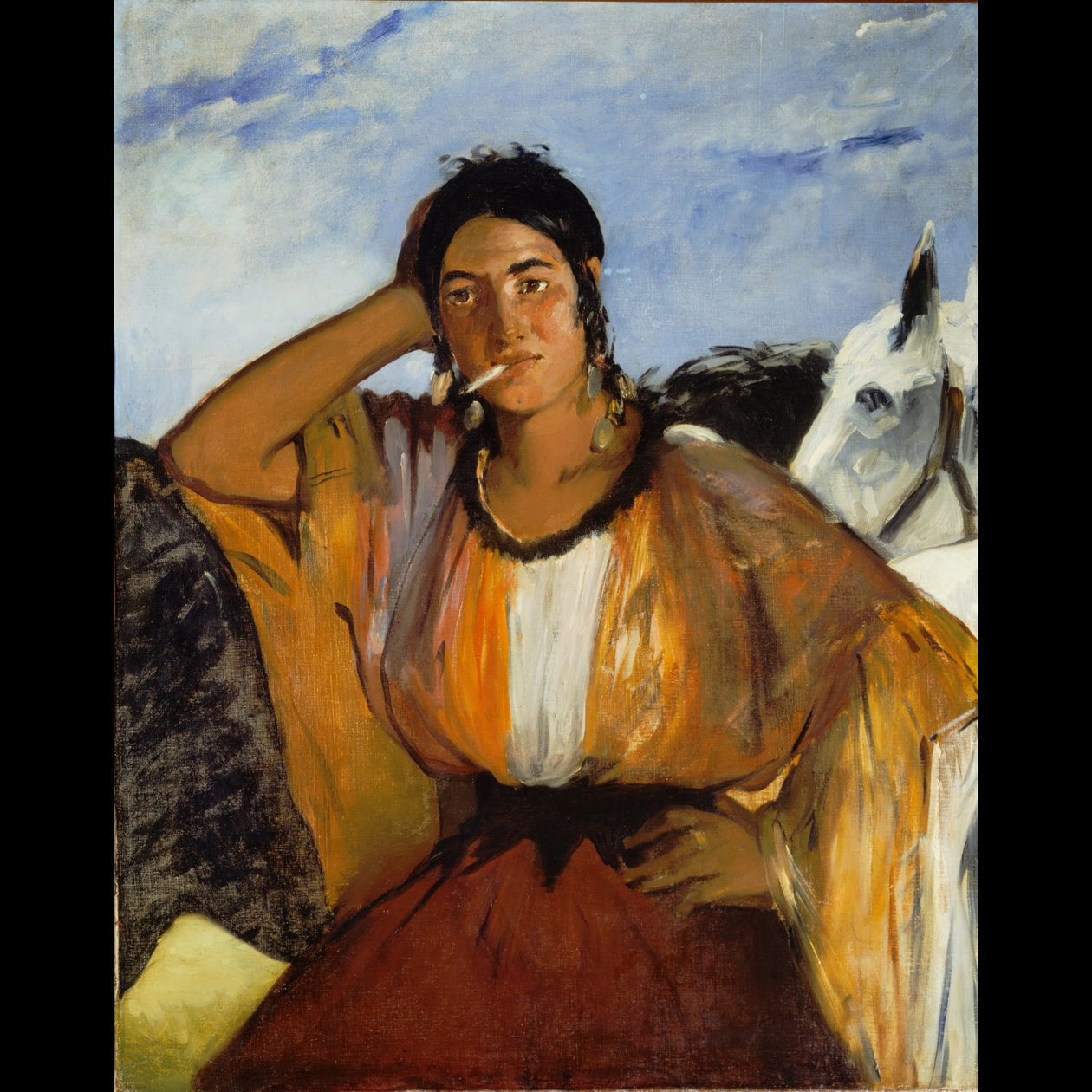 Gypsy with a Cigarette av Édouard Manet