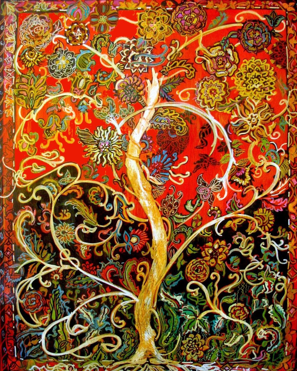 Tree of life, 2017 (blandteknik) av linda arthurs