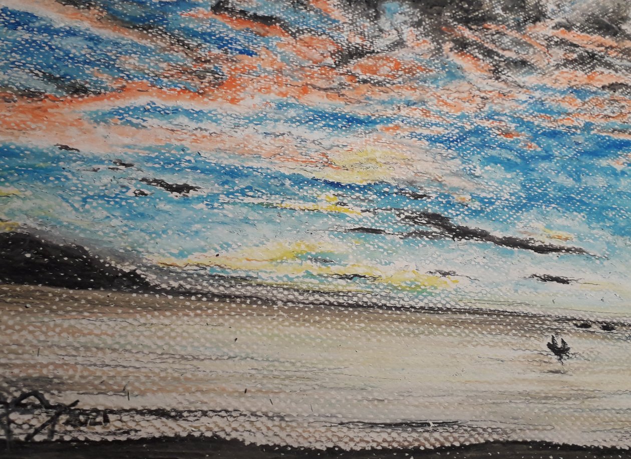 Solnedgång i PLAYA MEDINA av miguelmendez_art.ve