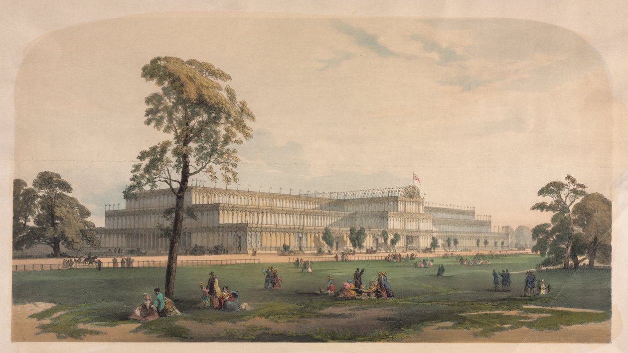 Kristallpalatset av possibly by Joseph Nash
