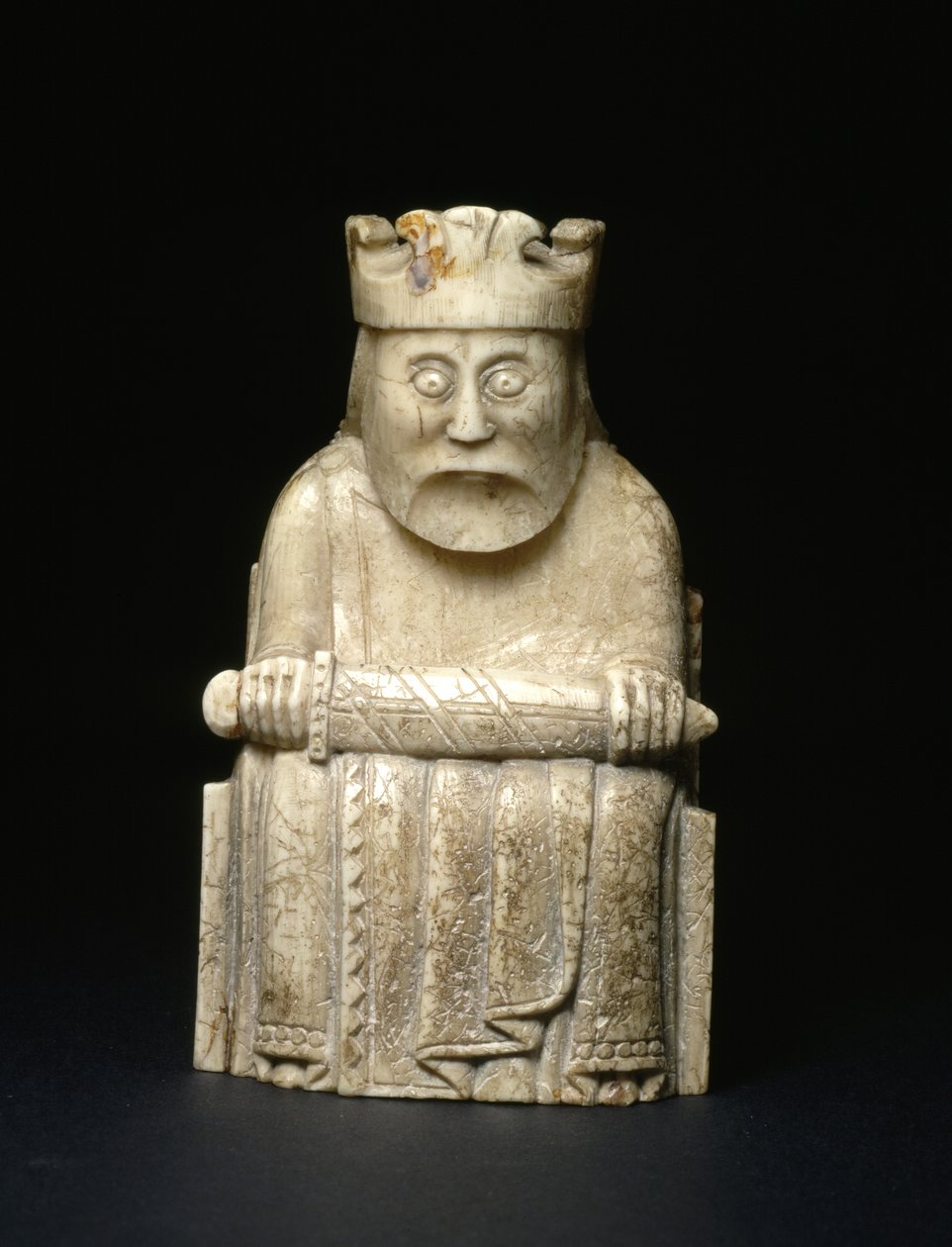 Lewis Chesspiece - King (valross elfenben) av school Scandinavian