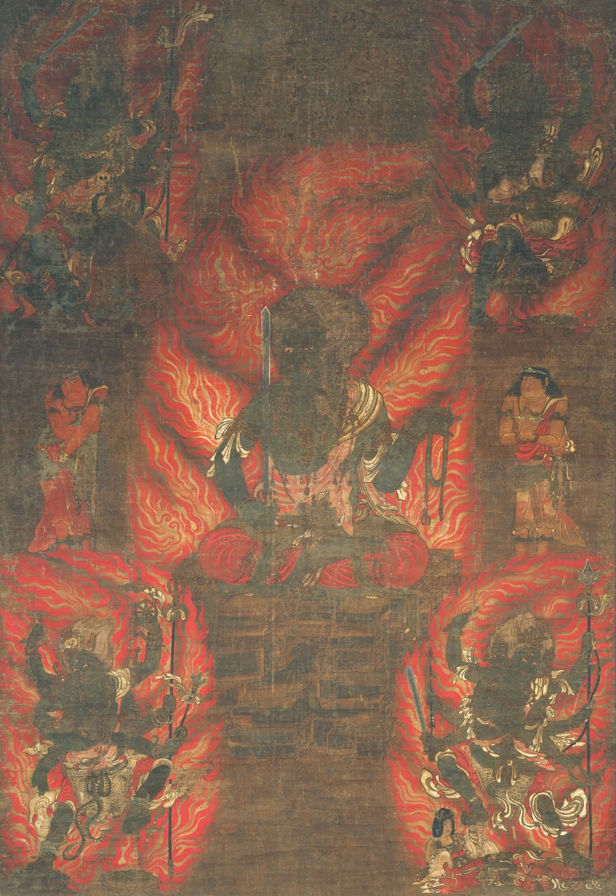Fem stora Myōō av Unknown